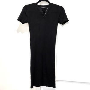 ASOS Bershka Black Knit sweater fitted dress
